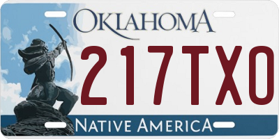 OK license plate 217TXO