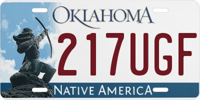 OK license plate 217UGF