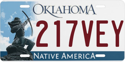 OK license plate 217VEY
