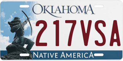 OK license plate 217VSA