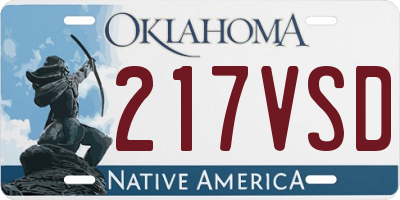 OK license plate 217VSD
