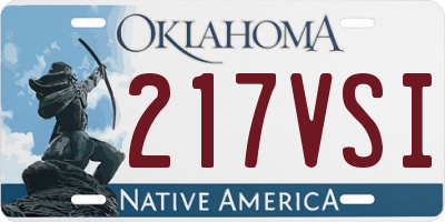 OK license plate 217VSI