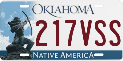 OK license plate 217VSS