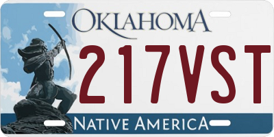 OK license plate 217VST