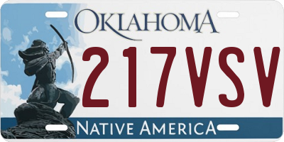 OK license plate 217VSV