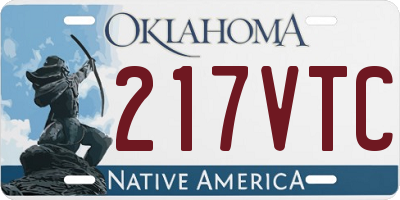 OK license plate 217VTC