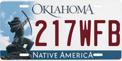 OK license plate 217WFB