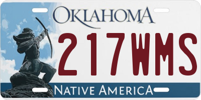 OK license plate 217WMS