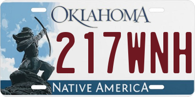 OK license plate 217WNH