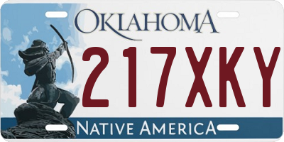 OK license plate 217XKY