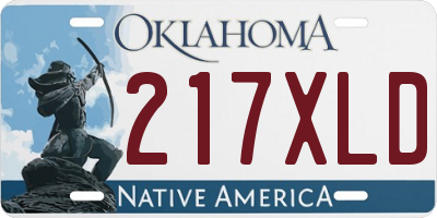 OK license plate 217XLD