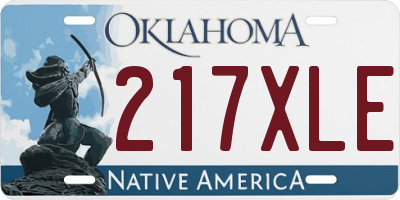 OK license plate 217XLE