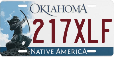 OK license plate 217XLF