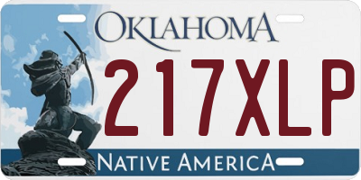OK license plate 217XLP