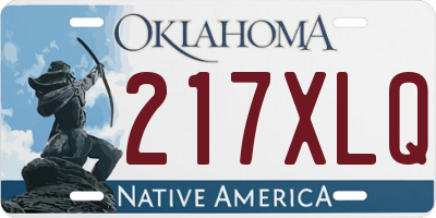 OK license plate 217XLQ