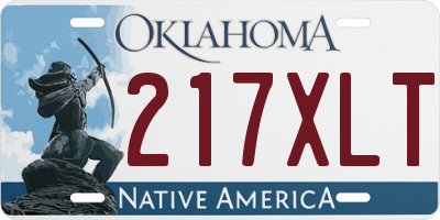 OK license plate 217XLT