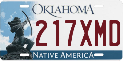 OK license plate 217XMD