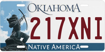 OK license plate 217XNI