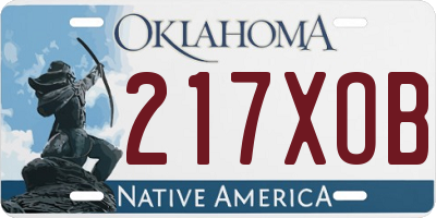 OK license plate 217XOB