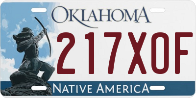 OK license plate 217XOF