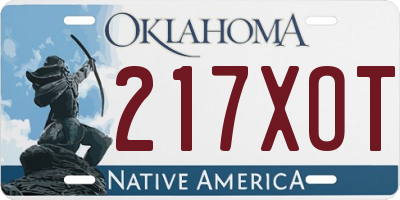 OK license plate 217XOT