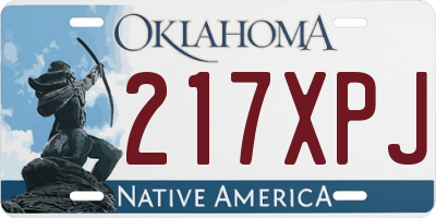OK license plate 217XPJ