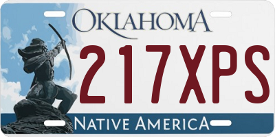 OK license plate 217XPS