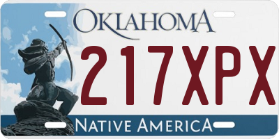 OK license plate 217XPX