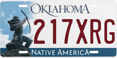OK license plate 217XRG