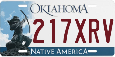 OK license plate 217XRV