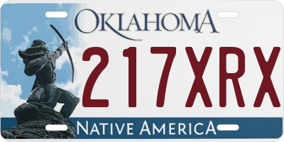 OK license plate 217XRX