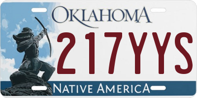 OK license plate 217YYS