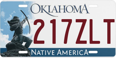 OK license plate 217ZLT