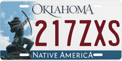 OK license plate 217ZXS