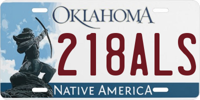 OK license plate 218ALS