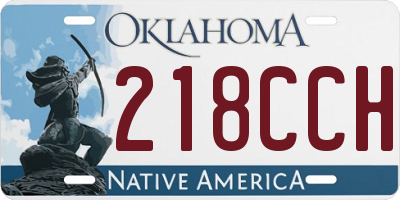 OK license plate 218CCH