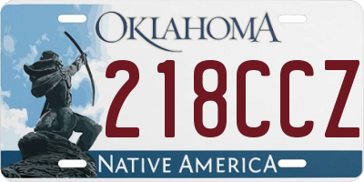OK license plate 218CCZ