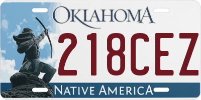 OK license plate 218CEZ