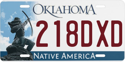 OK license plate 218DXD