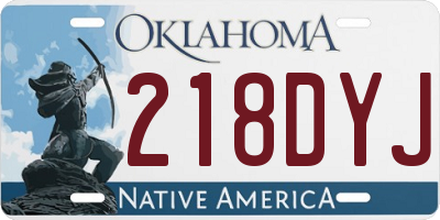 OK license plate 218DYJ