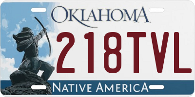 OK license plate 218TVL