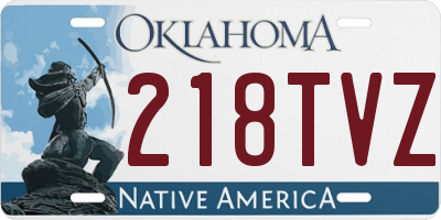 OK license plate 218TVZ