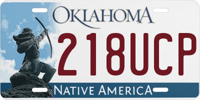 OK license plate 218UCP