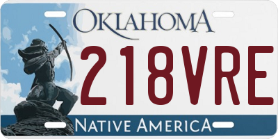 OK license plate 218VRE