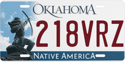 OK license plate 218VRZ