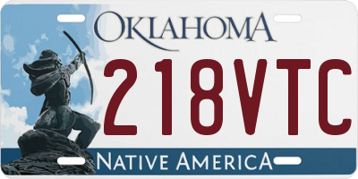 OK license plate 218VTC