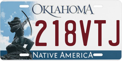 OK license plate 218VTJ