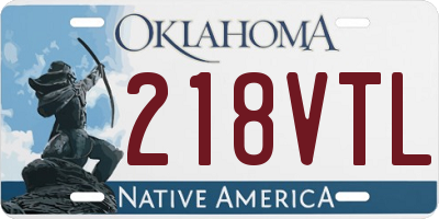 OK license plate 218VTL