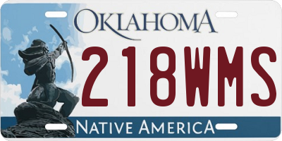 OK license plate 218WMS