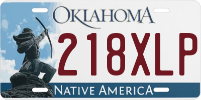 OK license plate 218XLP